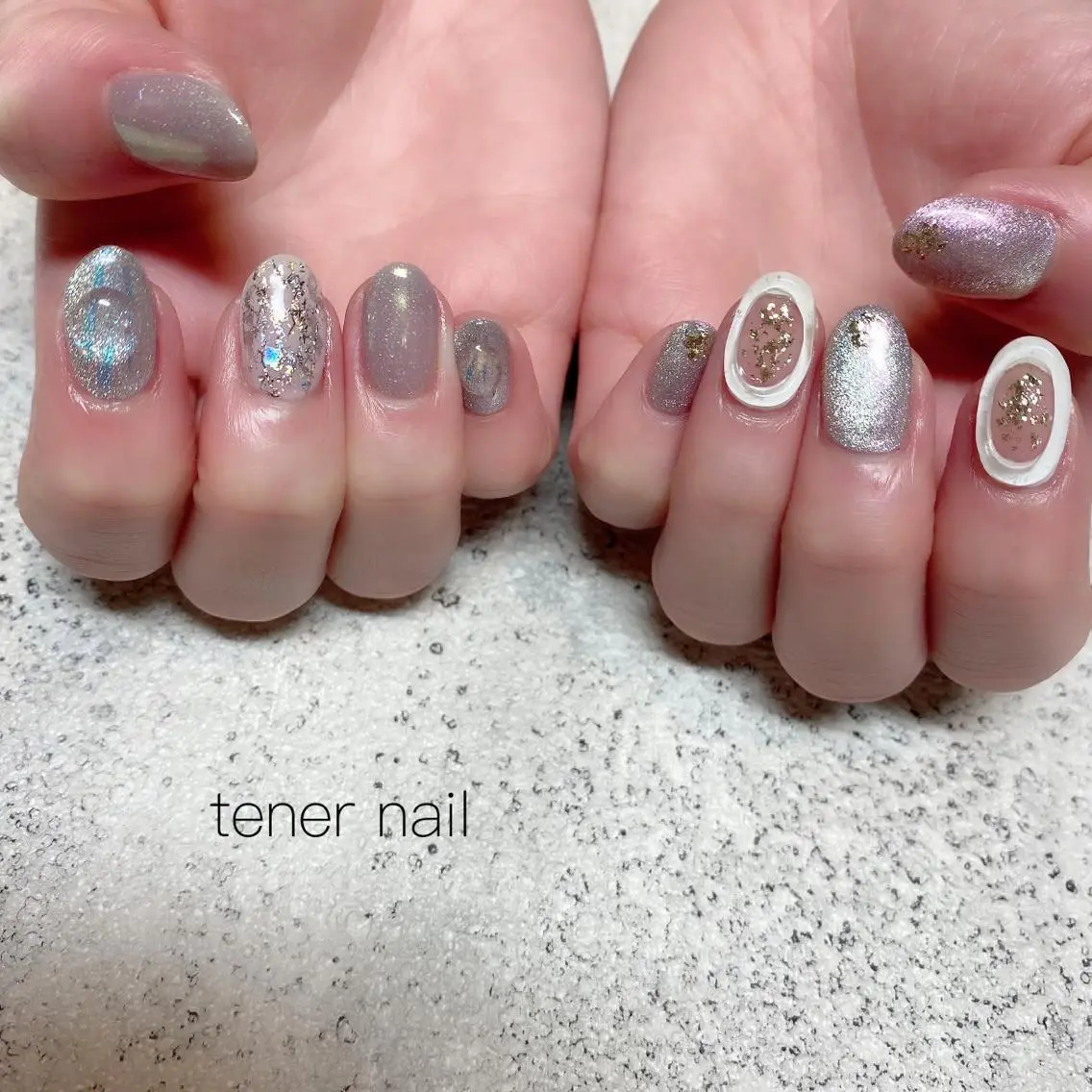 ネイル マグネットネイル シルバー テネルネイル tener nailのネイルデザイン