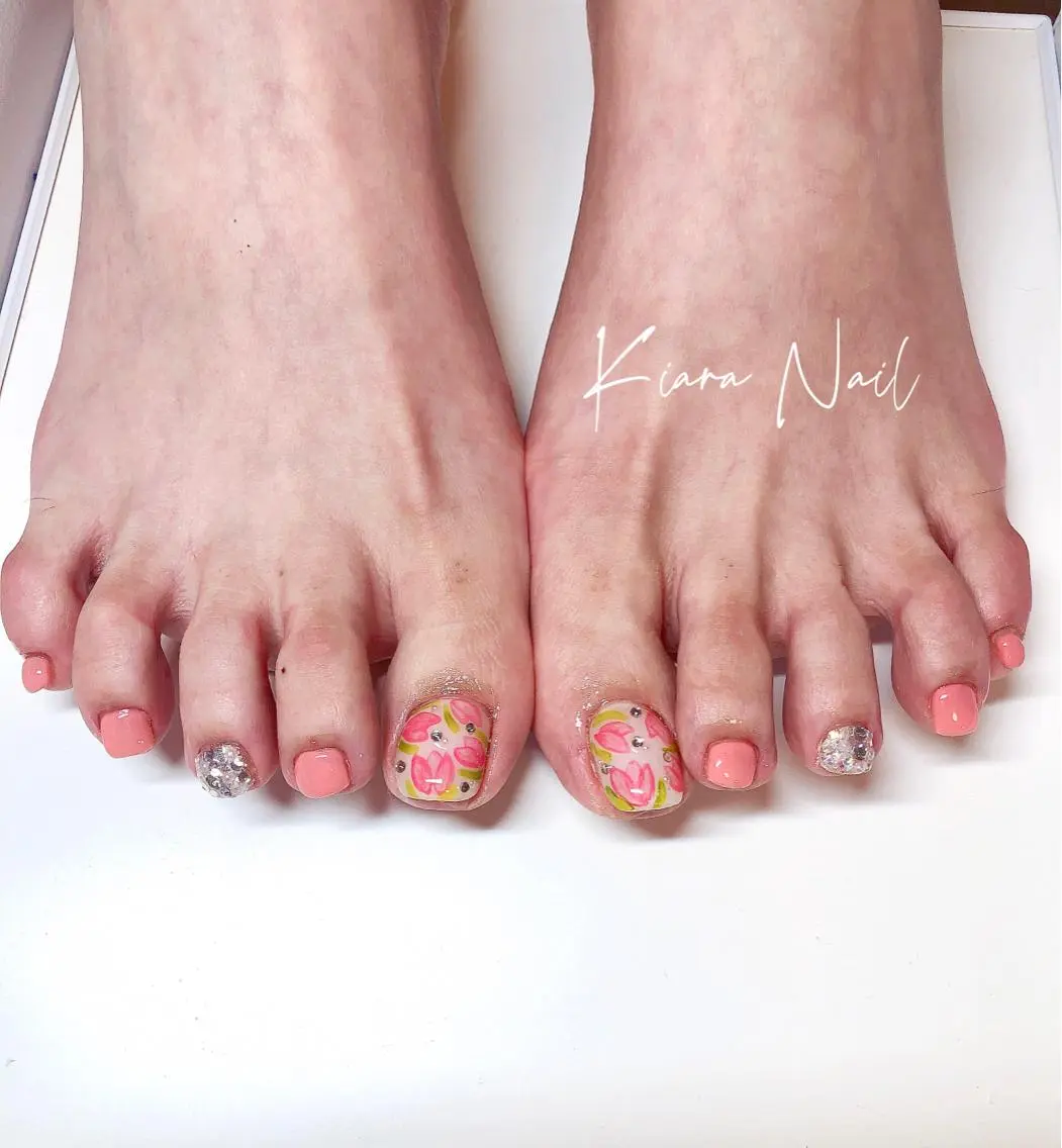 ネイル フットネイル 持ち込み 🍭Kiara Nail🍭のネイルデザイン