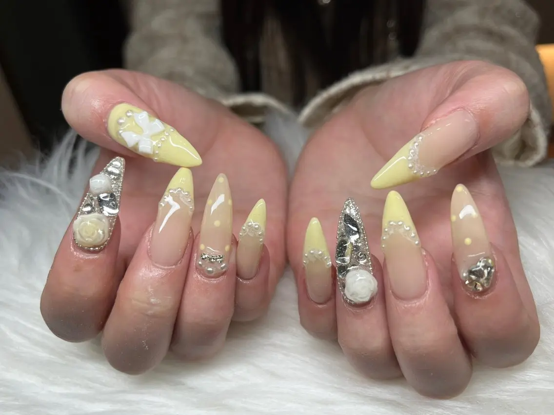 ネイル ハンドネイル 持ち込みデザイン得意 ／長さだし可✨RUIのネイルデザイン