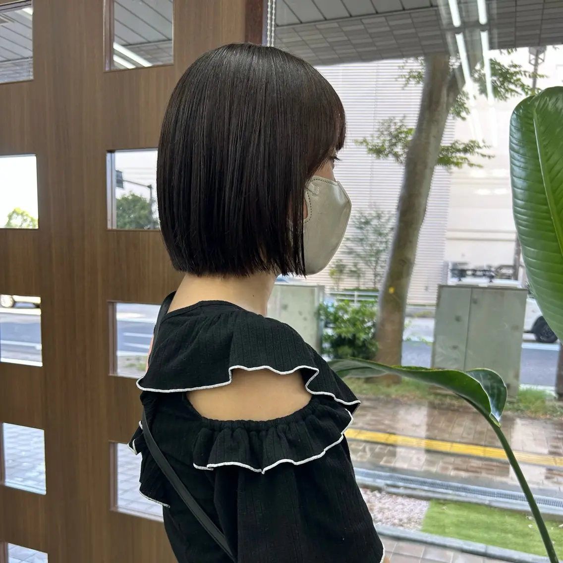 ミディアム 切りっぱなしボブ ボブ カット ダブルカラー/韓国 ヘア/さわのあかねのヘアスタイル