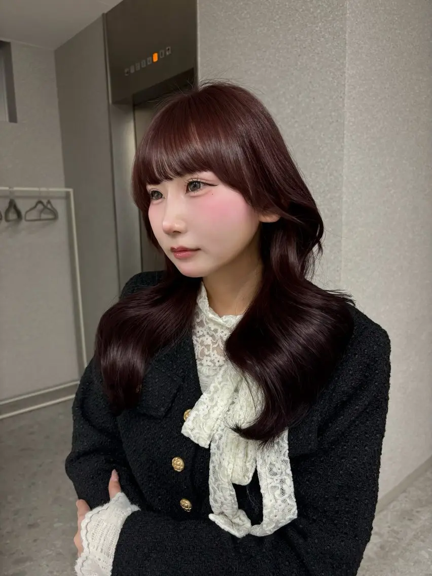 セミロング カラー ヘアアレンジ ブリーチ 透明感カラー ブリーチなしカラー トリートメント 透明感カラー￤ まなみ🎀💞のヘアスタイル