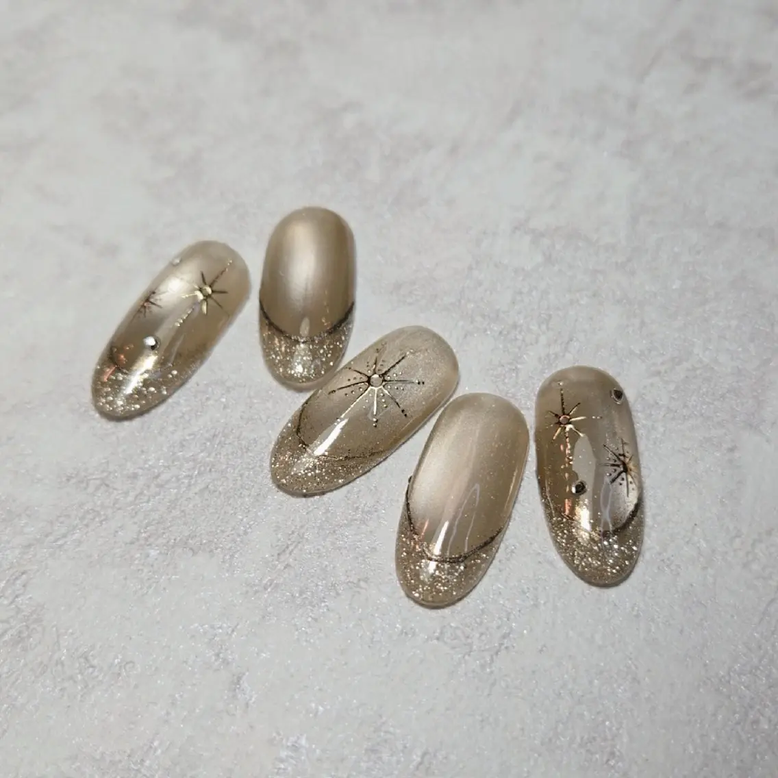 ネイル 長さ出し ジェルネイル スカルプネイル 冬ネイル クリスマス Nail Allureのネイルデザイン