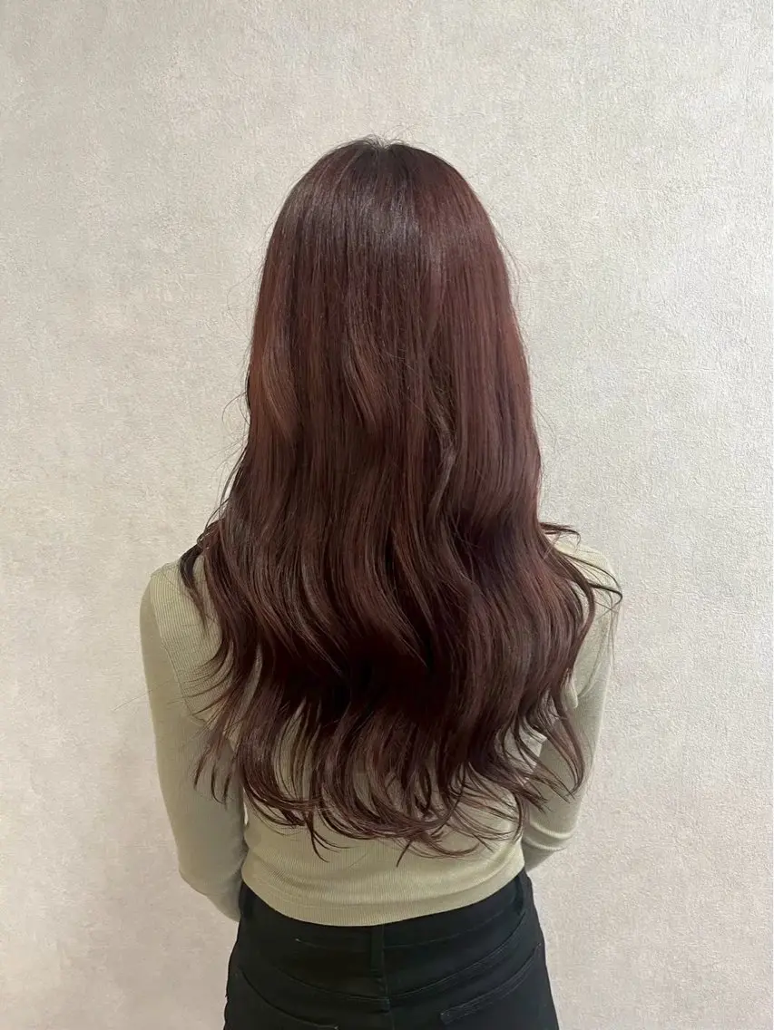 ロング ヘアカラー 木場 麗咲のヘアスタイル