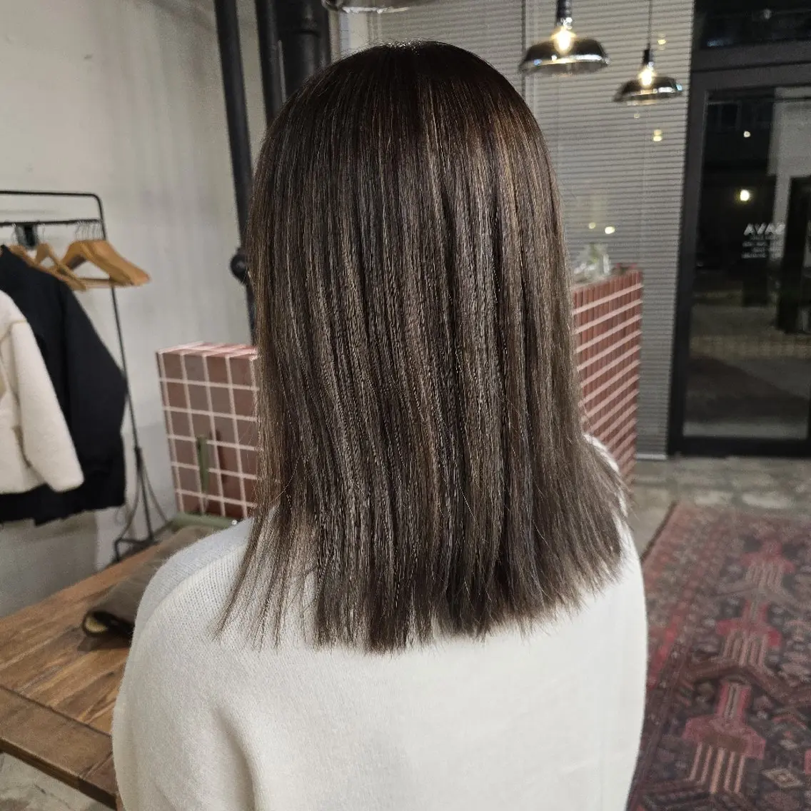 カラー セミロング ハヤシ マユ ✂ 府中美容室のヘアスタイル
