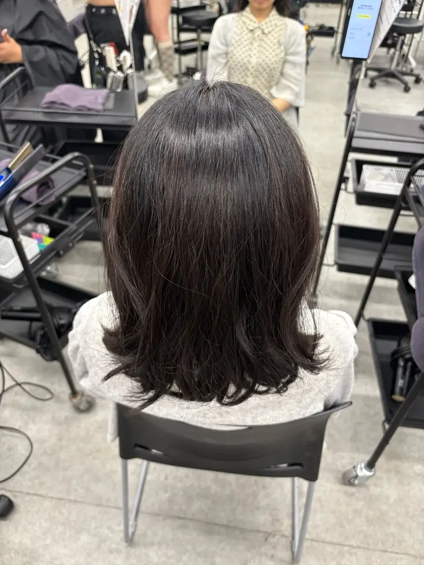 ミディアム カラー ヘアカラー 野口 楓華のヘアスタイル