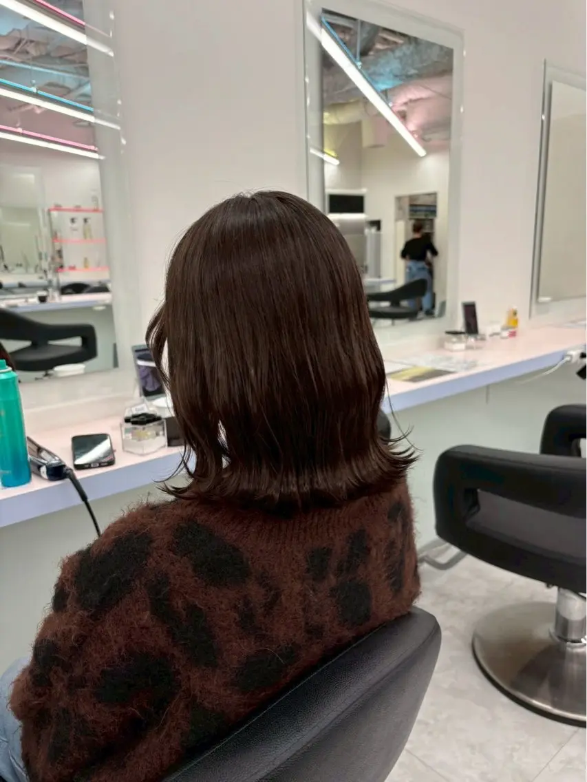 ミディアム カラー ヘアアレンジ カット ヘアカラー 🤍透明感カラー🤍 似合わせ🤍AINEのヘアスタイル