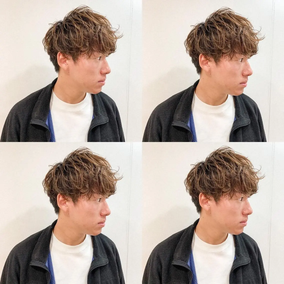 ショート カラー パーマ ヘアアレンジ メンズ メンズパーマ ベージュカラー メンズスタイル ly本厚木のヘアスタイル