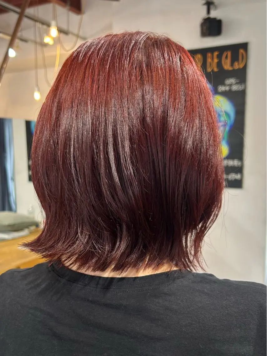 カラー ブリーチ ブリーチなしカラー ORe'S HAIR BE　GLaDまなみのヘアスタイル