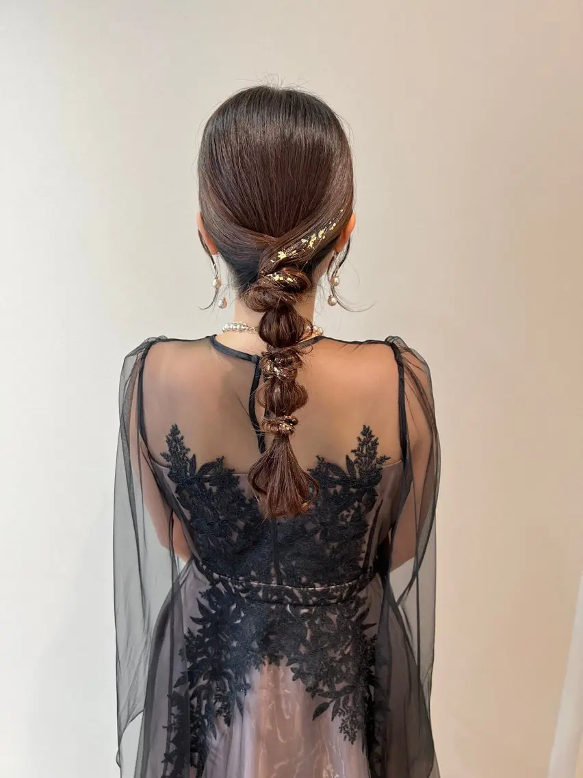 ロング ヘアアレンジ ヘアセット THINK SHOP sakiのヘアスタイル