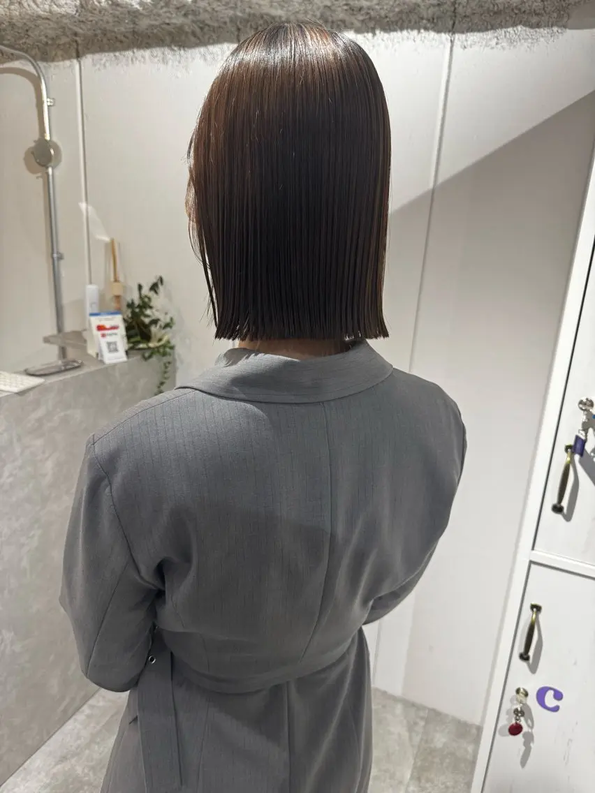 ショート ボブ カット ヘアカラー トリートメント 夜23時まで予約🉑 reverieあきらのヘアスタイル