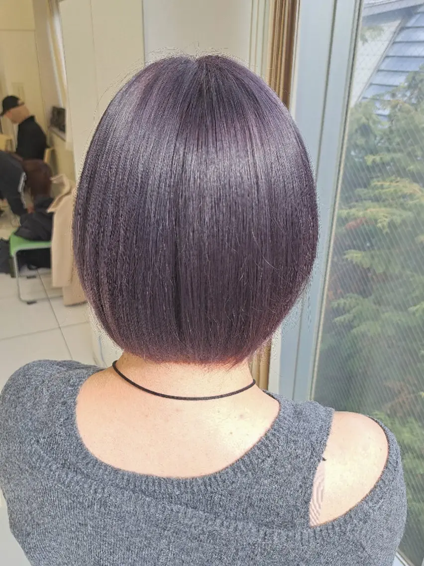 ショート カラー ブリーチ グレージュ ラベンダーカラー ラベンダーグレージュ ラベンダーグレー MIYU/透明感 渋谷/ベージュカラーのヘアスタイル