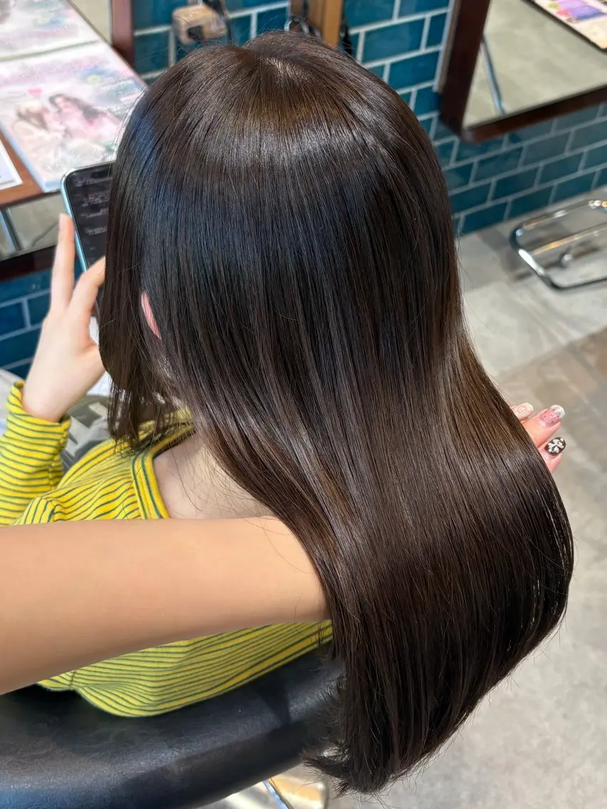 カラー ブラウンカラー モカブラウン ヘアカラー 縮毛矯正/透明感カラ ー🍒/Kannaのヘアスタイル