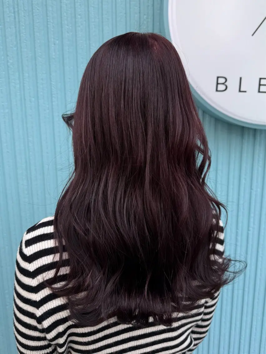 ロング カラー ラベンダーカラー ピンクカラー ピンクラベンダー ヘアカラー トリートメント ヘッドスパ 《髪質改善 UN BLEACH》のヘアスタイル