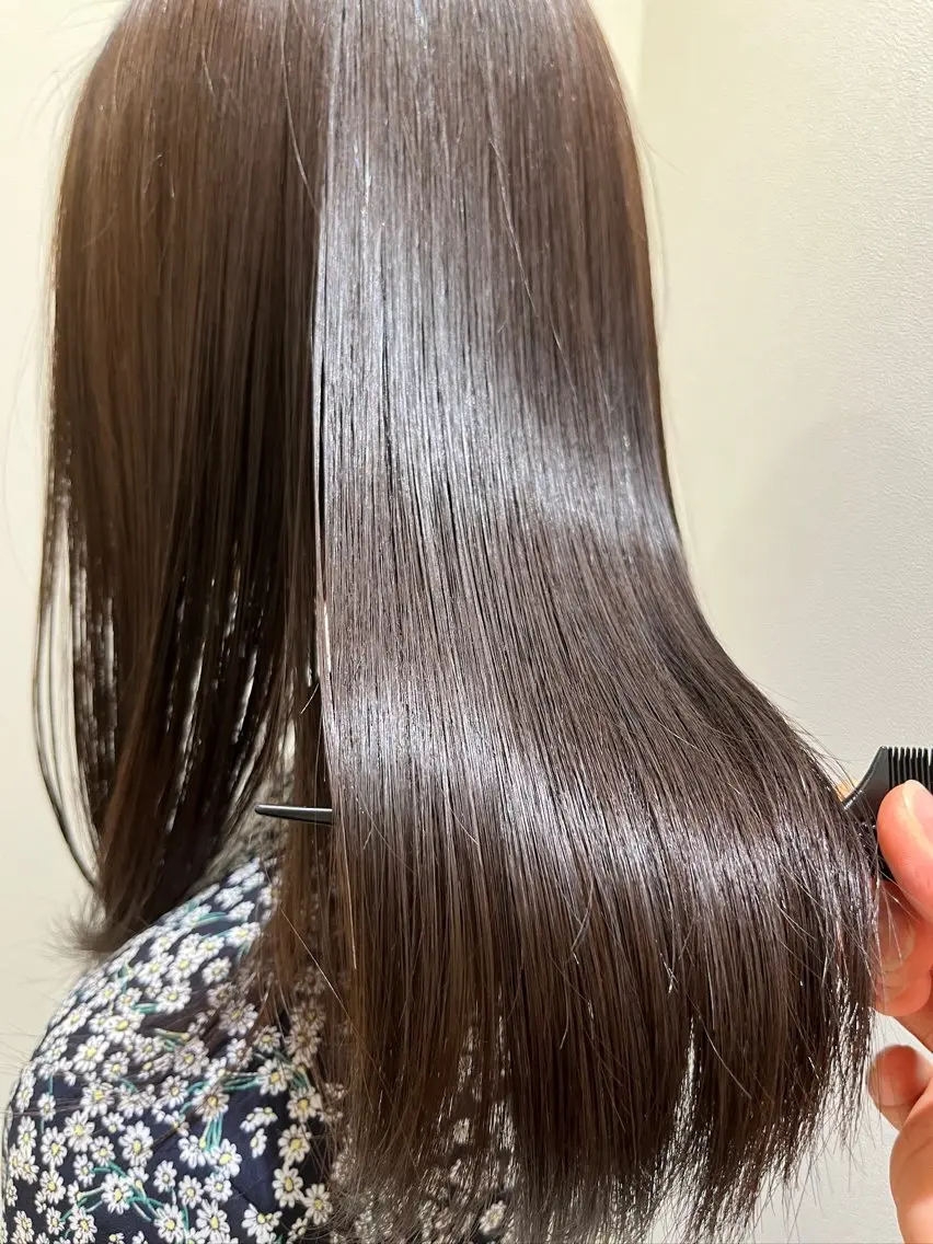 ロング パーマ ヘアアレンジ 伸ばしかけ 縮毛矯正 ストレートパーマ カット 縮毛矯正 ✨レイヤー/ 透明感カラー✨冨永剛のヘアスタイル