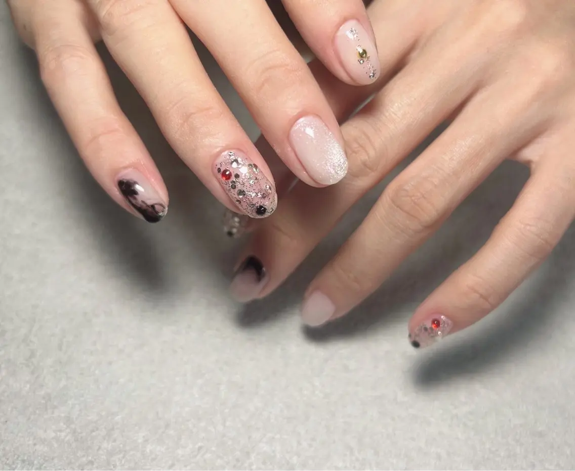 ネイル 持ち込み ニュアンスネイル Nail joeiのネイルデザイン