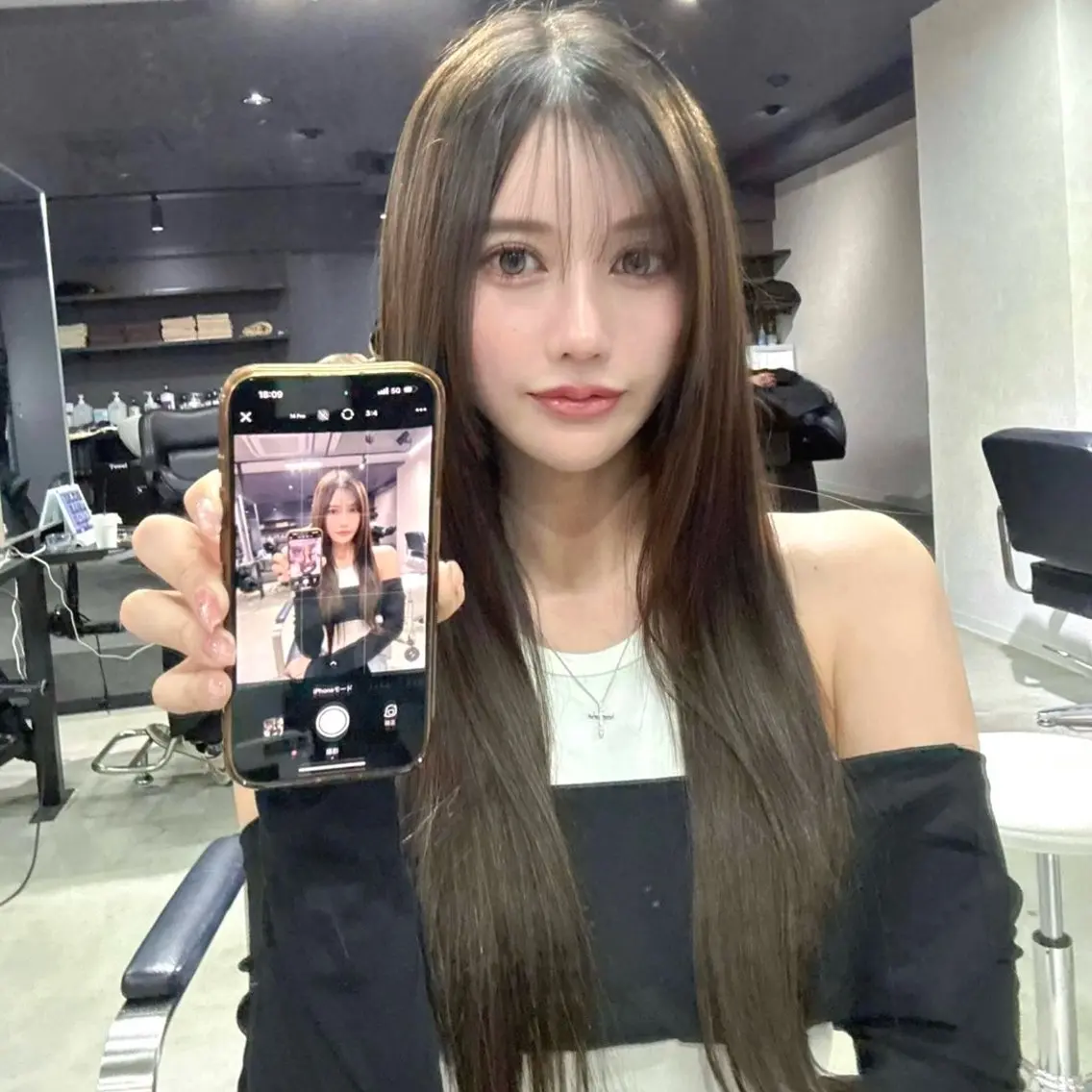 ロング カラー くせ毛 トリートメント カット ヘアカラー トリートメント 髪質改善/レイヤー 縮毛矯正/ケラチン耀のヘアスタイル