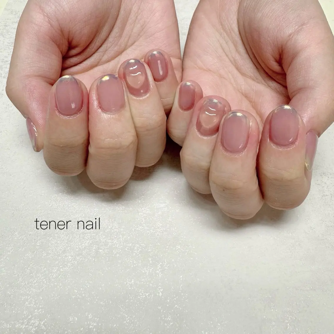 ネイル フレンチネイル ハート UVネイル ハンドネイル テネルネイル tener nailのネイルデザイン
