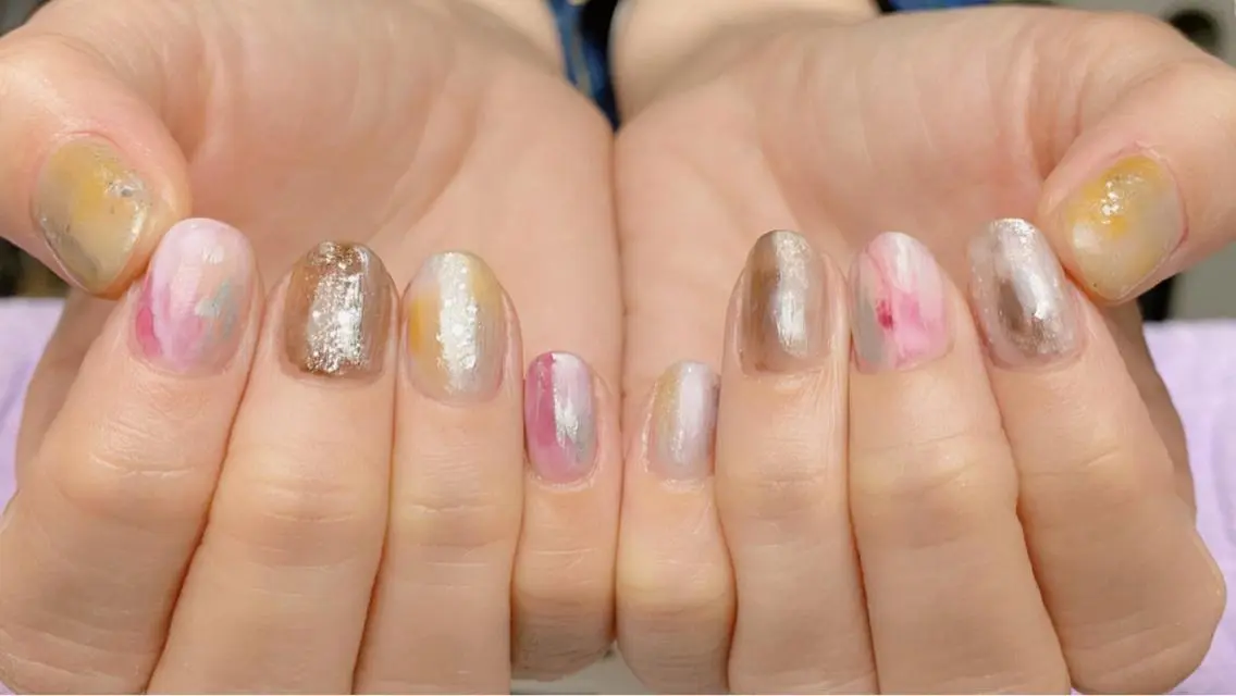 ネイル ニュアンスネイル 春ネイル ハンドネイル ハンドケア u sのネイルデザイン