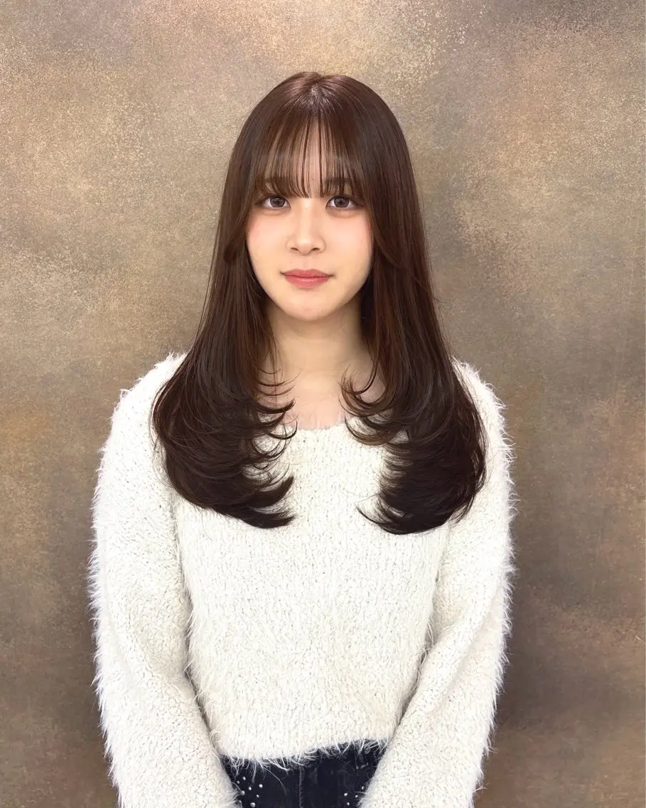 【人気No.1🎀】カット+透明感カラー🫧+Aujua3stepトリートメント🤍の写真