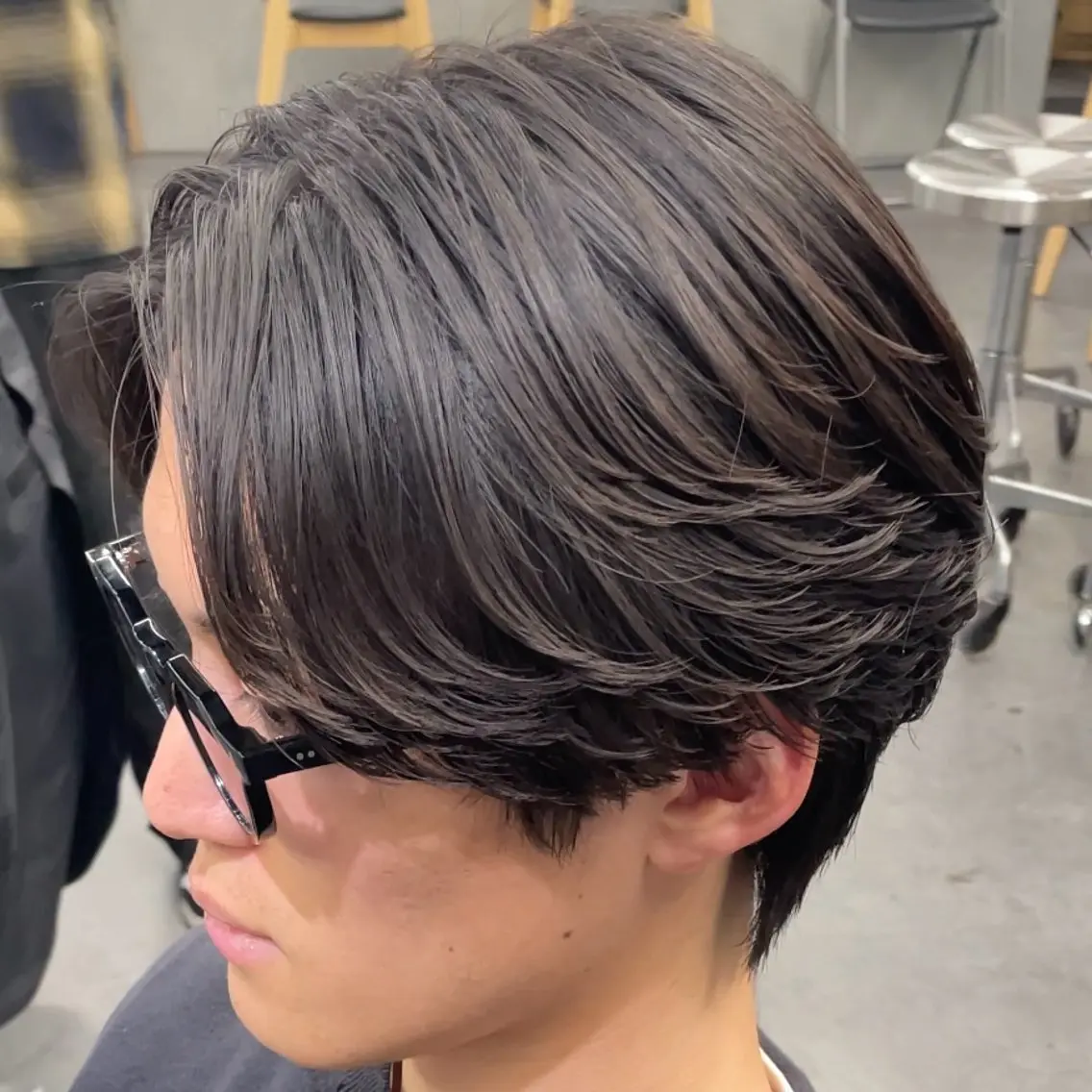 ミディアム パーマ ヘアアレンジ メンズ fifth 石川 凪のヘアスタイル