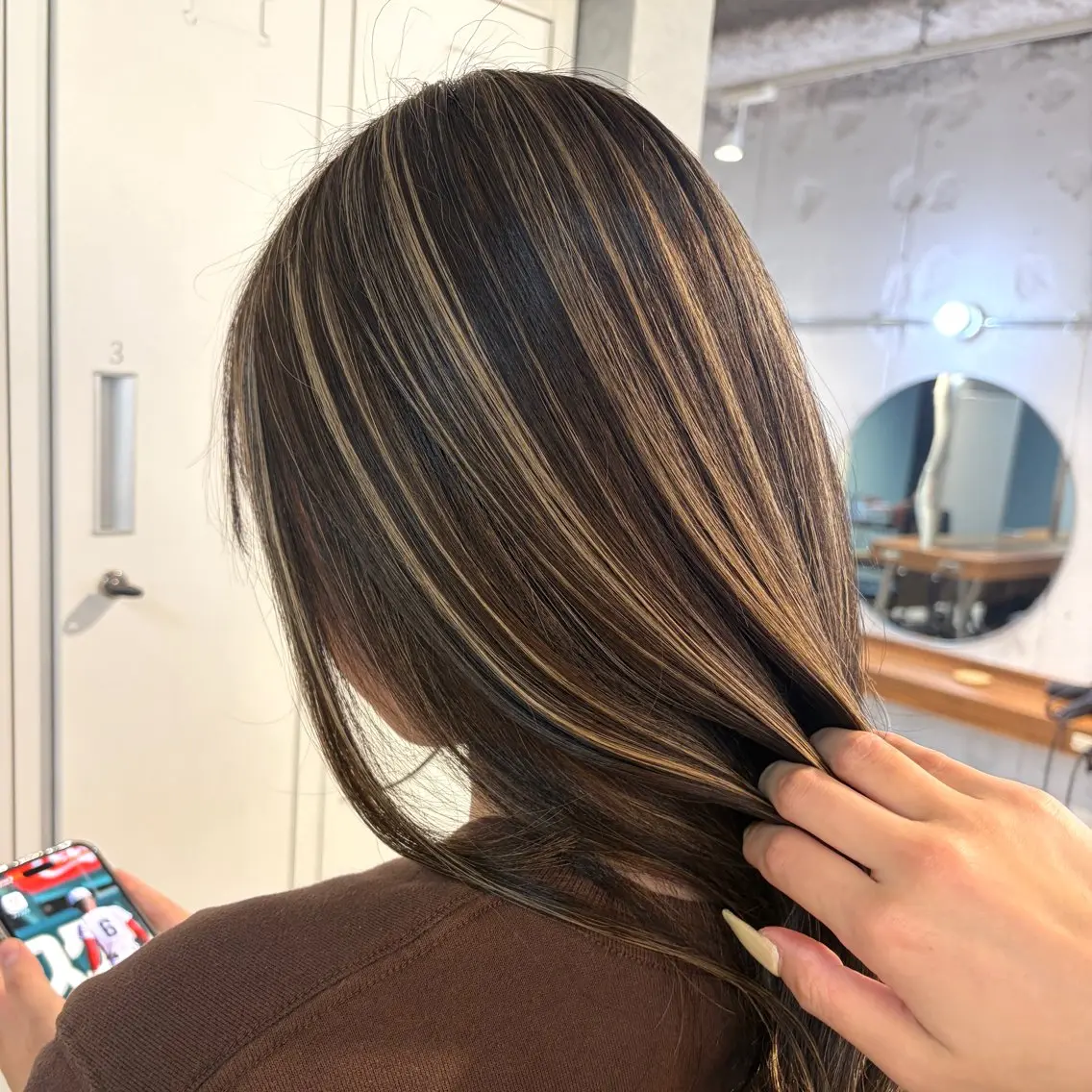 ロング カット ヘアカラー satone 🩵のヘアスタイル