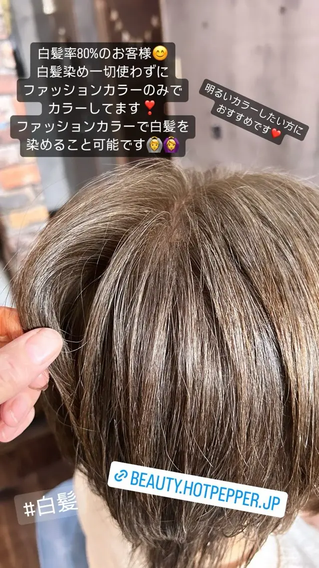 オーガニック白髪染め（リタッチ3cm）➕3STEPコアミートリートメントの写真