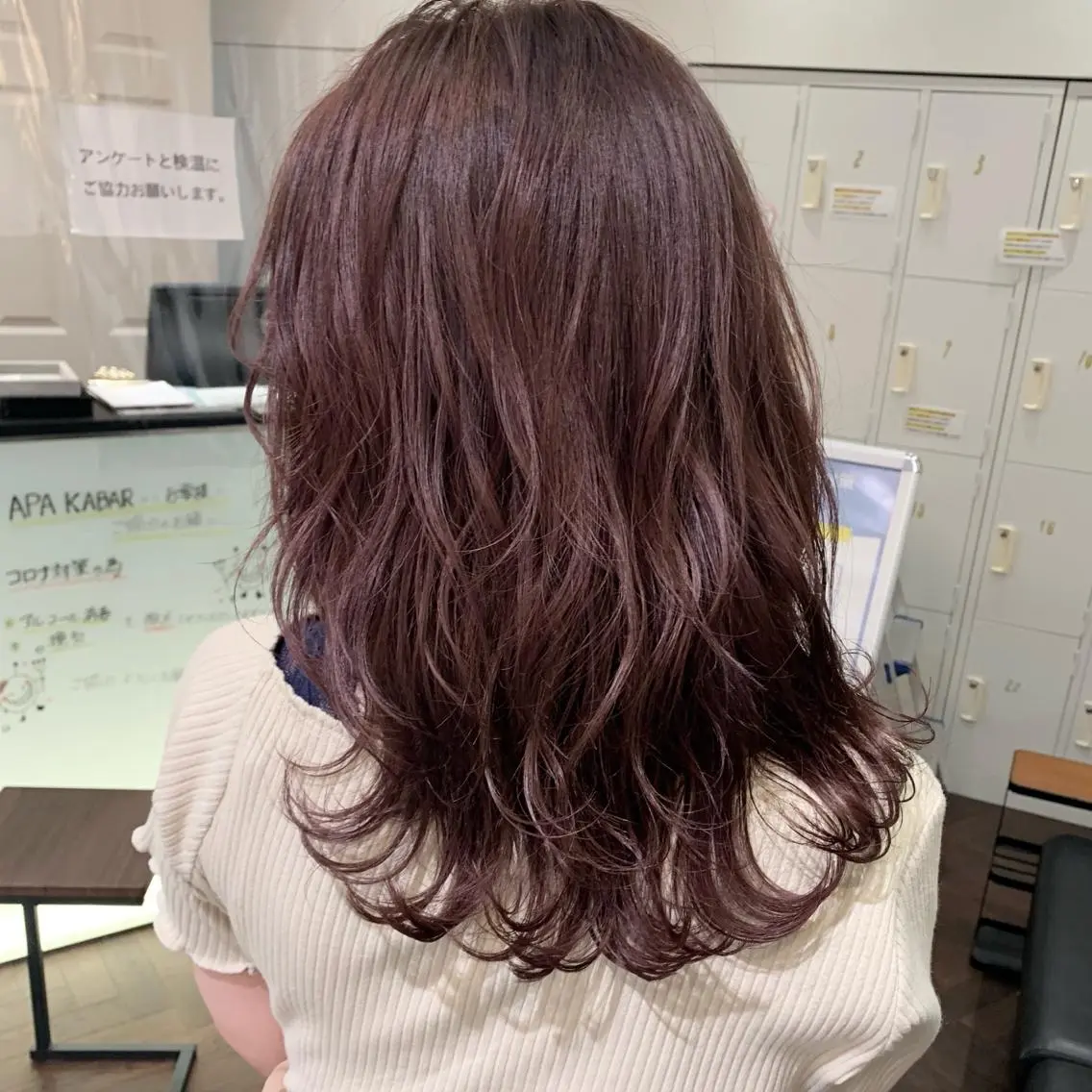 カラー ピンクカラー ヘアカラー 喜友名 泉樹のヘアスタイル