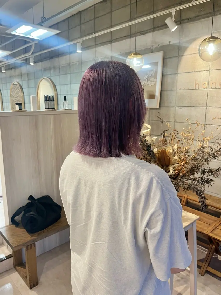 ミディアム カット ヘアカラー トリートメント 椙山 沙南子のヘアスタイル