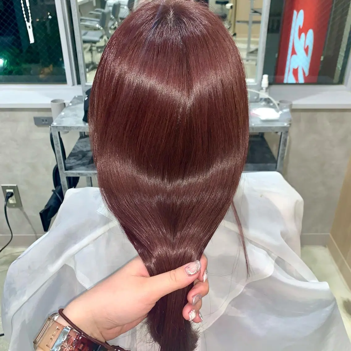 ロング カラー ヘアカラー トリートメント 新宿♥ハッシュカット 暖色カラー♥Unaのヘアスタイル