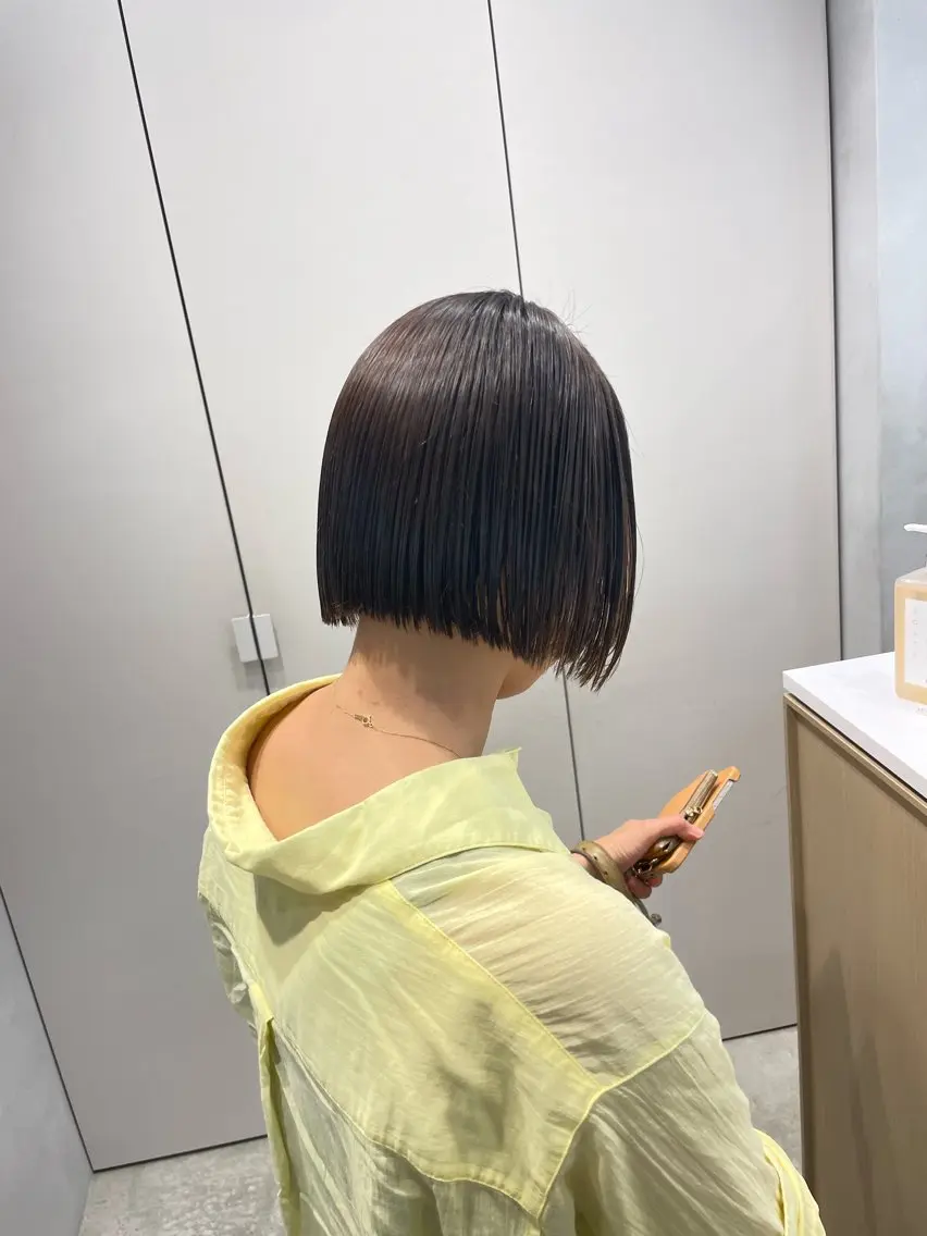ショート ボブ 表参道レイヤーカット 髪質改善山岸季生のヘアスタイル