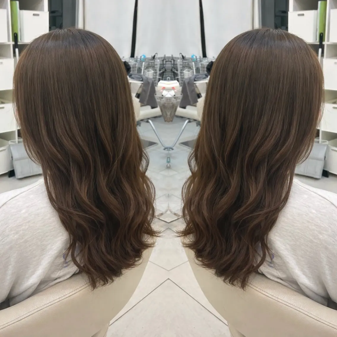 セミロング カット ヘアカラー MODEK's Brillerのヘアスタイル