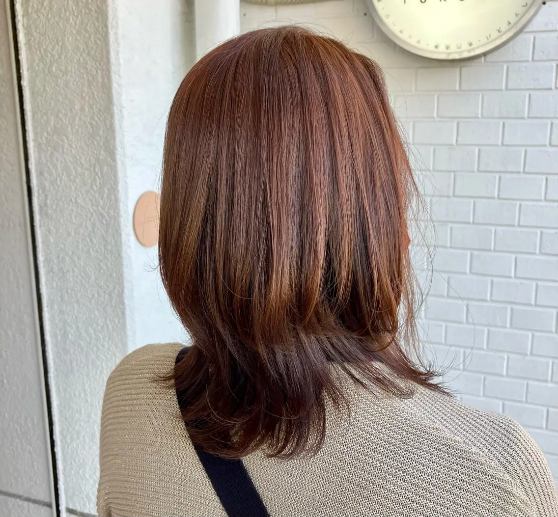 セミロング カラー ヘアカラー トリートメント 【ツヤ髪特化】 スズキアキエのヘアスタイル