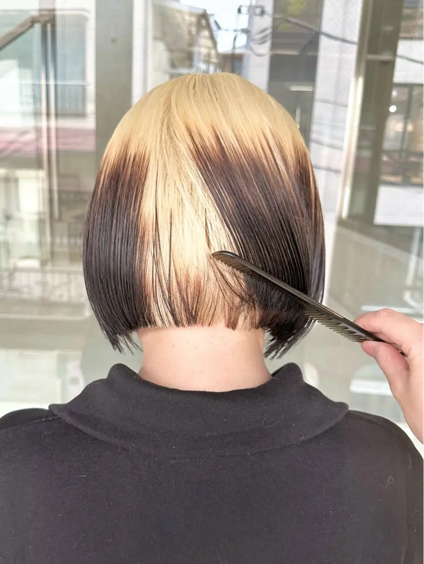 💡大人気おすすめダブルカラー💡似合わせカット+ブリーチ+透明感カラー+システムトリートメントの写真