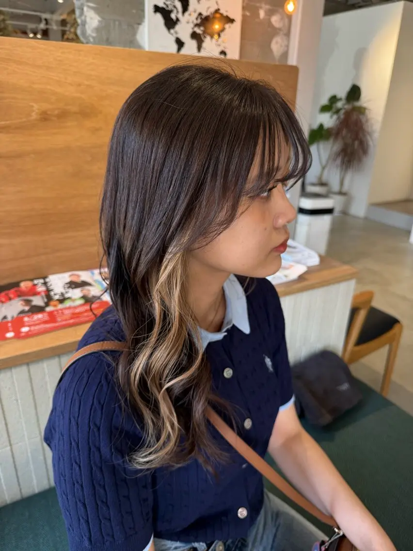 ミディアム ヘアカラー トリートメント 井手上 陽菜のヘアスタイル