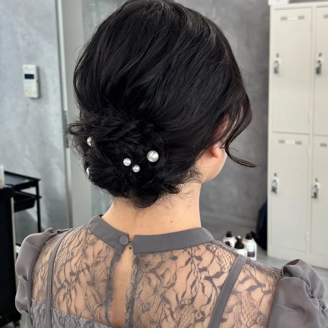 ミディアム ヘアアレンジ ヘアセット NUMBER_ ユイナのヘアスタイル
