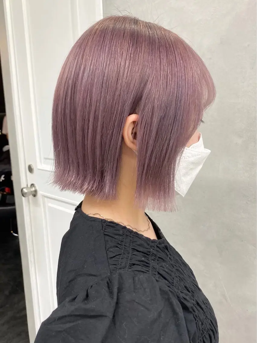 カラー ハイトーンカラー ラベンダーカラー ピンクカラー ピンクラベンダー ヘアカラー トリートメント ブリーチ/推しカラー Hanaのヘアスタイル