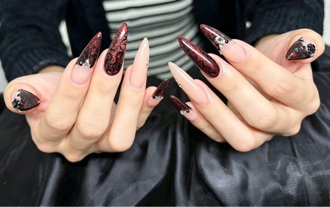 ネイル アートネイル ジェルネイル マグネットネイル Lu nailsalonのネイルデザイン