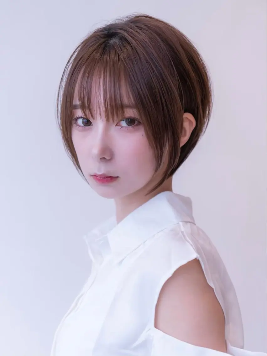 ショート カラー ショートボブ 丸みショート ボブ ショートヘア カット ヘアカラー トリートメント 【渋谷】ボブ・ レイヤーボブ特化✂︎のヘアスタイル