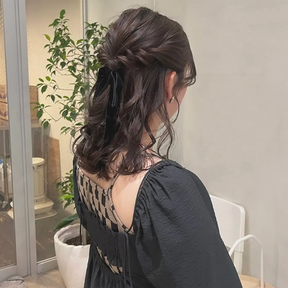 ヘアアレンジ ハーフアップ ヘアセット SiLO yuri andoのヘアスタイル