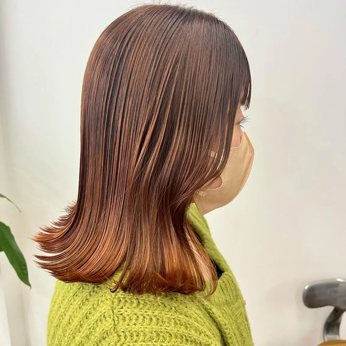 ミディアム カラー ベージュカラー 透明感カラー オレンジ オレンジベージュ 入学式 HIROKO / 透明感暖色カラー🎀のヘアスタイル