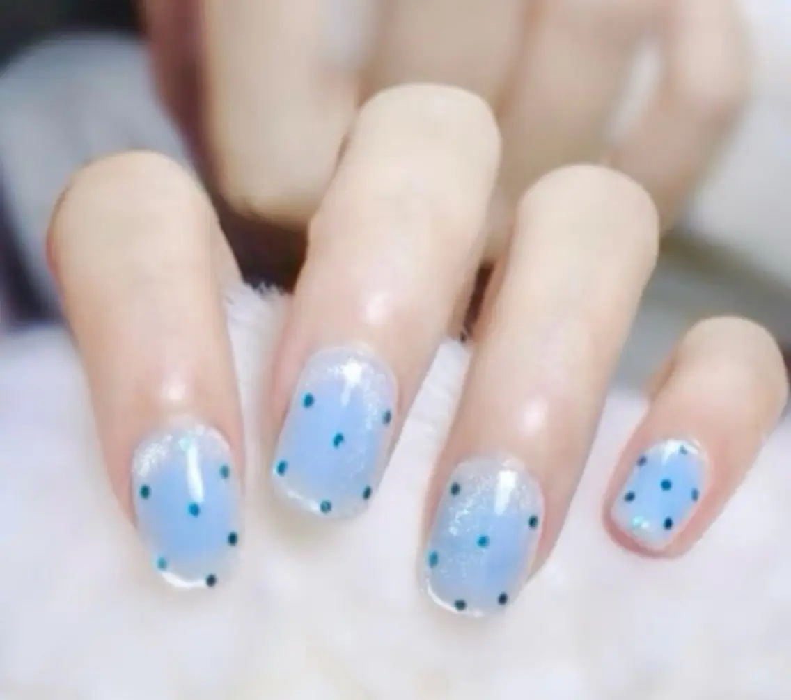 ネイル ハンドネイル H3 Nail Tsuki🦋💙のネイルデザイン