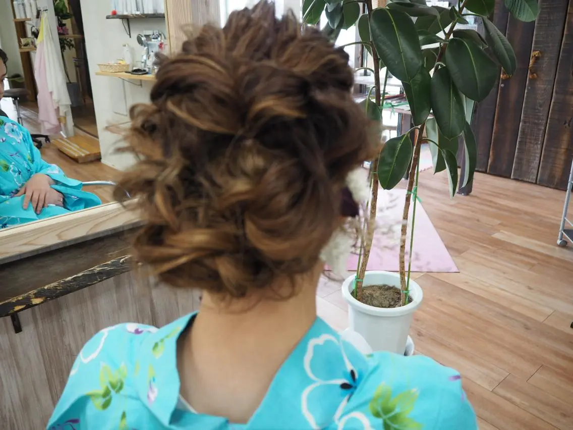 ヘアアレンジ 浴衣 岩尾 志保のヘアスタイル