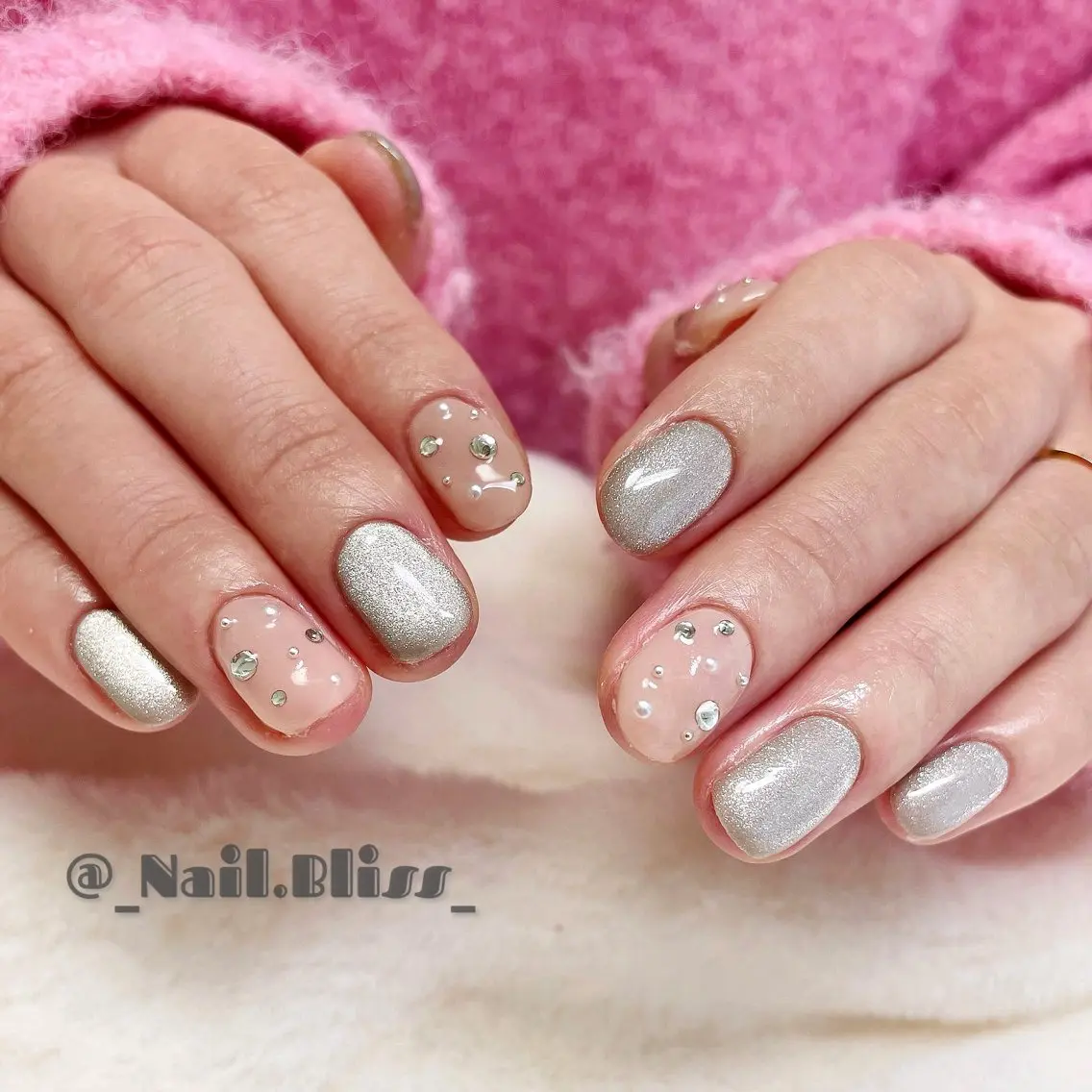 ネイル マグネットネイル シンプルネイル ハンドネイル NAIL BLISSのネイルデザイン