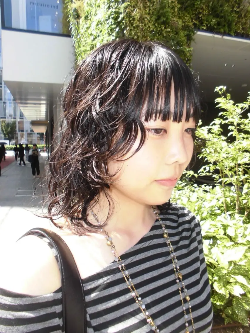 ミディアム カラー パーマ カット パーマ トリートメント ヘッドスパ 🌀パーマ　レイヤー ボブ/marinoのヘアスタイル