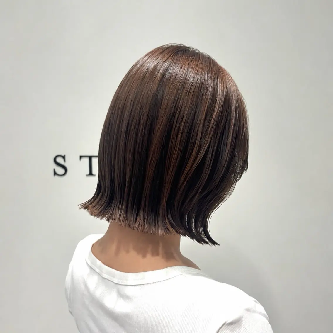 ミディアム カラー ボブ カット ヘアカラー 艶カラー/アレンジ 💟すなおのヘアスタイル
