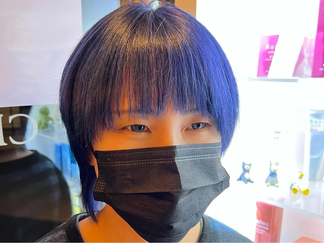 ショート カラー ネイビーカラー 💎透明感カラー特化 💎TAISEIのヘアスタイル