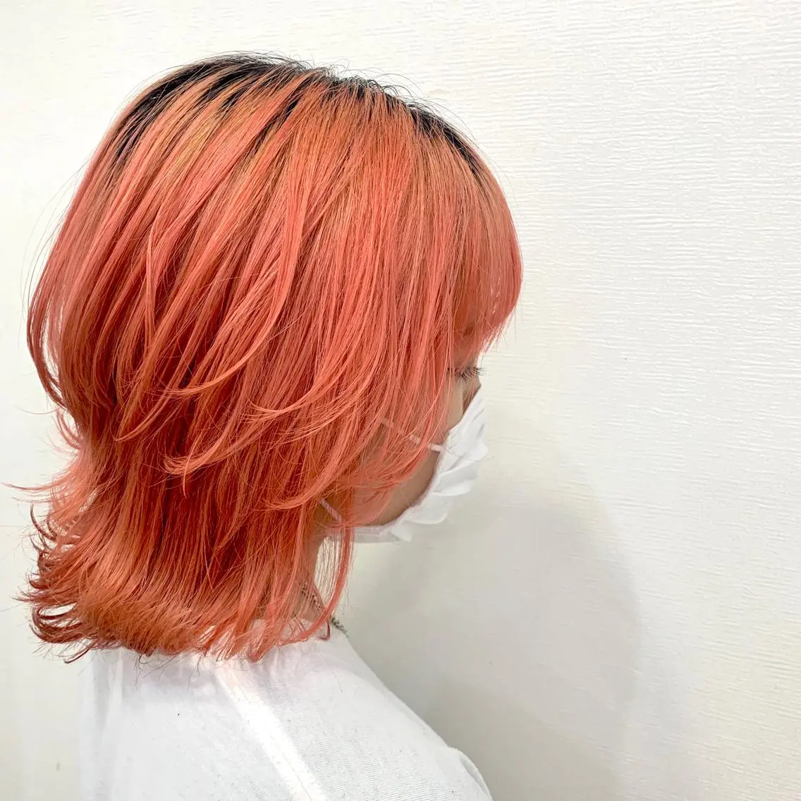 ミディアム カラー アッシュ アッシュグレー ベージュカラー 黒髪 ブリーチ 💕ブリーチ/ヘアメ 🎀YUUKAのヘアスタイル