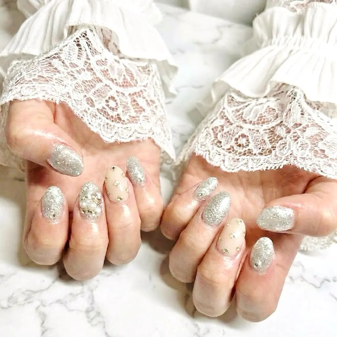 ミディアム ハンドネイル Nail Salon midnightのネイルデザイン