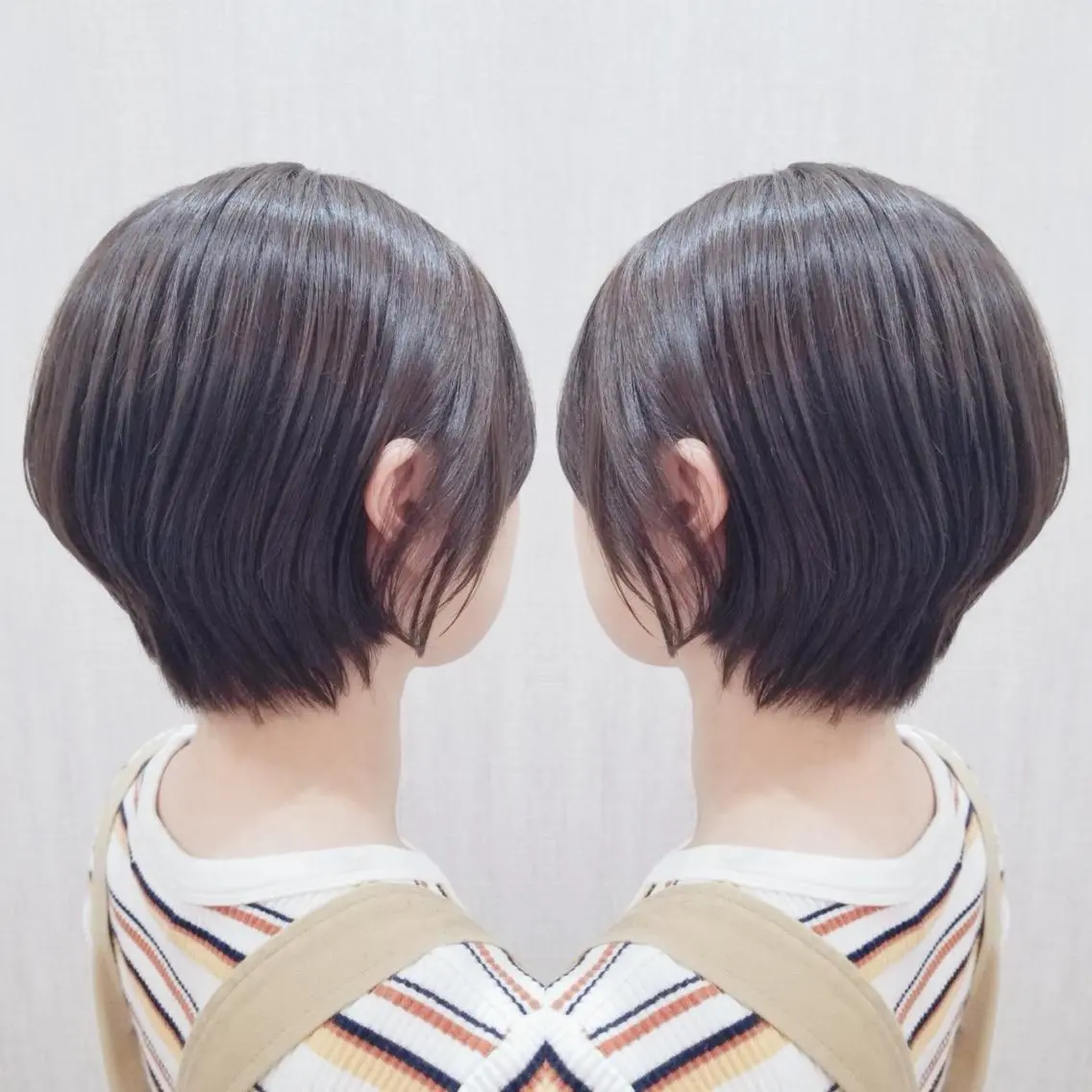 ショート カラー ヘアカラー トリートメント 店長✨レイヤー✖️ 髪質改善✖️韓国ヘアのヘアスタイル