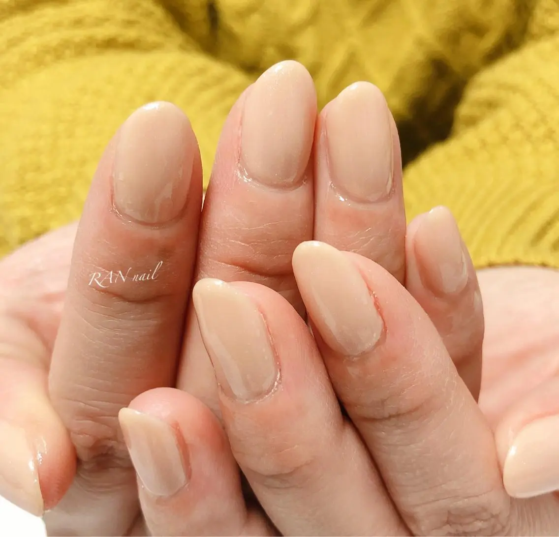 ネイル オフィスネイル ワンカラーネイル 冬ネイル ハンドネイル フットネイル RAN nailのネイルデザイン